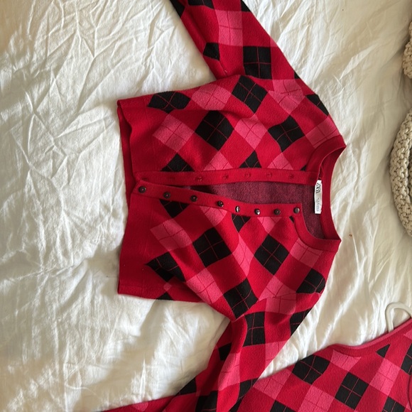 Zara Pink Argyle Bodycon Sweater Dress & Sweater Set - Picture 2 of 4